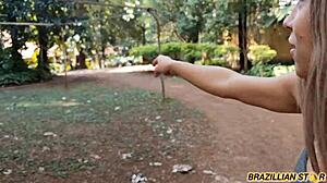 Petite 18yo Latina Calls Friend to Fuck Virgin Pussy Outdoors