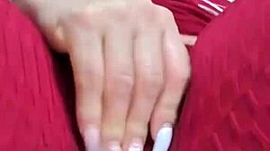 colombian babe rubs wet cameltoe through leggings dirty talking to soak them