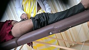 shocked doctor eyes tiny patient cock