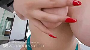 wanna feel vr banger's redhead wet pussy in morning ride?