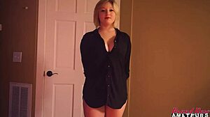 Trick-or-treater Faiths Hope rides big cock bent over milks facial cum swallow