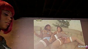 pink hair bbw ebony fucks black bitch strapon style. crazy lesbian positions first time