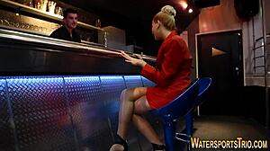 SPUNKED SLUT DRENCHED IN GOLDEN SHOWER CUM FETISH!