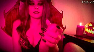 Demon Girl's Intense Halloween Doggystyle Pounding