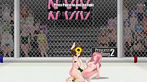 princess of the ring 2 rena vs vivian in wild lesbian street wrestling catfight
