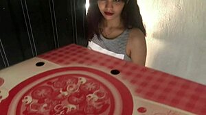 Skinny Latina Stepsis Forgets Panties Bent Over for Creampie