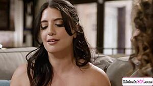 Big tits lesbian babe facesits busty Arab milf hard. Shaved pussies grind wet.