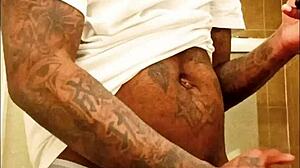 Youngstarbrazy Warms Up Tattoo Body For Monster BBC Cum