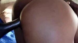 horny black ass teen 18+ bounces on thick hard cock