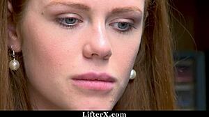 ella hughes punished shoplifter fucked garage domination