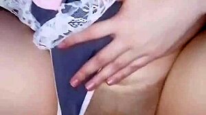 old cuckold watches creampie fill his young girlfriend tight