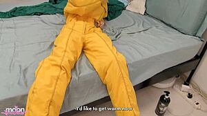 My Girlfriend Freezes Up So I Slam Her Tight Pussy Hard Doggystyle to Warm Her!