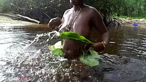 busty african witch grinds thick body in ritual dance