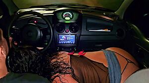 hey watch my hot colombian wife suck stranger's cock in uber car cuckold records!
