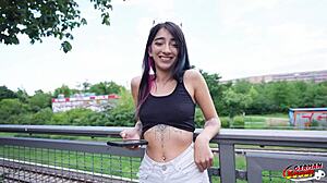 german scout grabs tiny latina lunita galactica... no condom deepthroat doggystyle fuck!