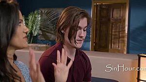 Penny Caught Red-Handed Guiding Step Son's First Fuck with Dirty Talk Taboo!