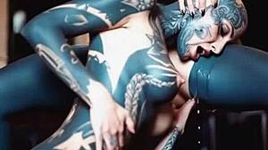 check this skin tattoo during hot massage session 😍✨