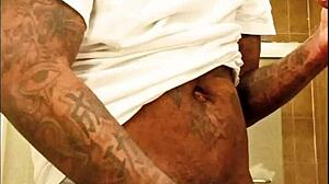 Youngstarbrazy Warms Up Tattoo Body For Monster BBC Cum