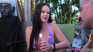 Dirty Stepdaughter Madalina Moon Fucked Hard By Pervy Family Daddy