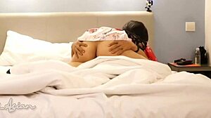 cute asian slut fucks hard before shower time