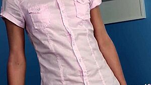 Older agent picks anorexic skinny blonde 18yo small tits for rough first time casting creampie