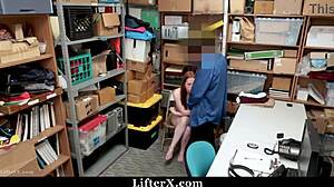ella hughes punished shoplifter fucked garage domination