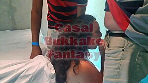 bbw fat friend arrives with dirty cock for wild creampie night