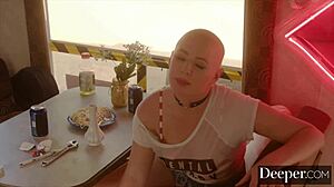 Riley Nixon Gags on Thick Cock Before Deepthroat Titty Fuck Facial