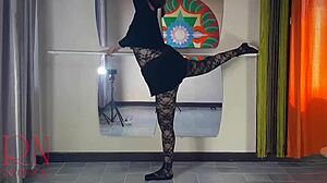 spank ballerina's ass, punish bad dancer regina noir teacher mouth-fucks pussy at studio part 2