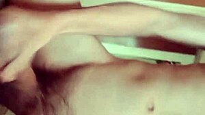 Lonely stud strokes huge cock furiously in hotel teasing every inch solo