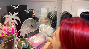 panties dangle above bar's secret anal creampie spot