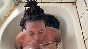 two bisexual ebony lesbians take big black cock pee mouth crazy