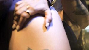 Tattooed Hottie Deepthroats Big Cock Before Street Fuck