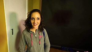 Brunette Ryann Deepthroats Cock Before Pussy Gets Pounded Hard