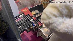 panties dangle above bar's secret anal creampie spot