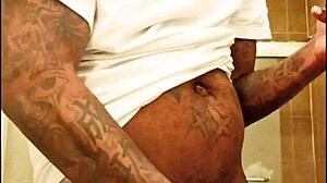 Youngstarbrazy Warms Up Tattoo Body For Monster BBC Cum