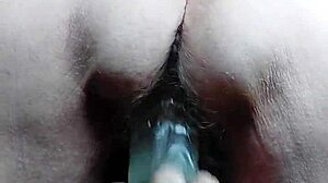 granny stuff that dildo deep in hairy pussy now?