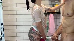 i flash my monster cock deepthroat style in the bathroom sink for part 1 fun