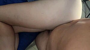 Stepdaughter gives me her tight hairy pussy first time closeup