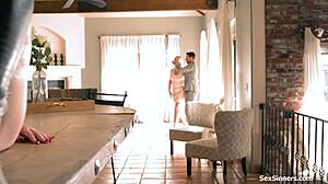 can chloe surreal lick my wife's shaved pussy first time?