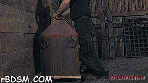 ready to see this marvelous redhead slave strip naked for bdsm toys?