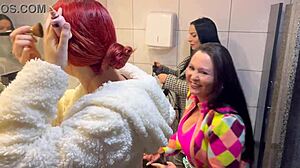 panties dangle above bar's secret anal creampie spot