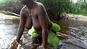 busty african witch grinds thick body in ritual dance