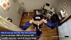 Lenna Lux Gags on Cock in Latex Nurse Fetish Hospital Scene