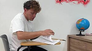 naughty schoolgirl 😈 rides classmate's big cock cowgirl style 💦