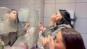 panties dangle above bar's secret anal creampie spot