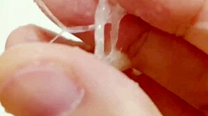 bound feet fetish babe licks cum during intense blowbang bondage session