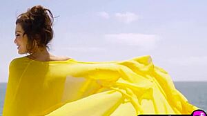 beautiful latina milf cj sparxx strips naked outdoors exposing huge fake tits big ass