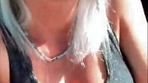 amazing blonde fingers pussy to orgasm in car! 🔥 more at mydate2020 tumblr... 😈