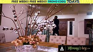 Mommy's boy! Hung stud catches Kagney masturbating!